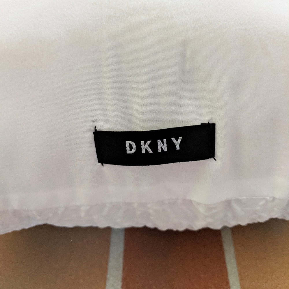 DKNY Textured White Accent Pillow - Picture 2 of 4